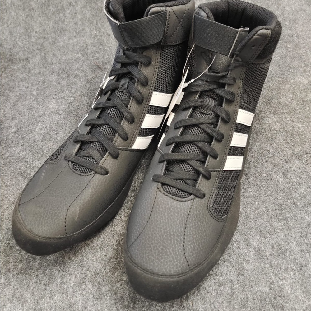 New Adidas Men's Black and White High-Top Sneakers - Picture 2 of 7
